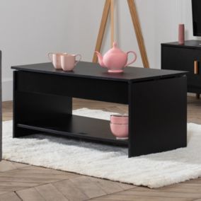 Table basse avec plateau relevable noire HEDDA - Happy Garden