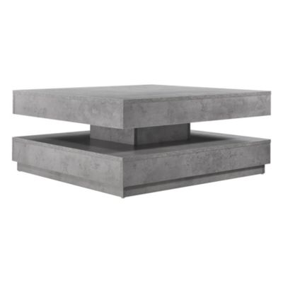 Table Basse avec Plateau Tournant Florenz Effet Béton en.casa