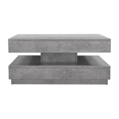 Table Basse avec Plateau Tournant Florenz Effet Béton en.casa
