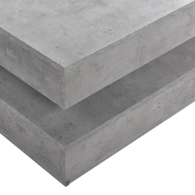 Table Basse avec Plateau Tournant Florenz Effet Béton en.casa