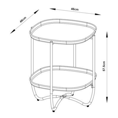 Table basse avec plateaux amovibles Sandefjord acier 58 x 46 x 46 cm vert en.casa