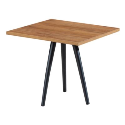 Table basse Ballerup carrée 50 x 45 x 45 cm effet noyer noir en.casa