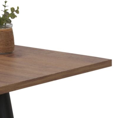 Table basse Ballerup carrée 50 x 45 x 45 cm effet noyer noir en.casa