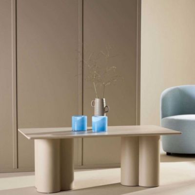 Table basse beige Olivia Rectangulaire : 120x60 cm