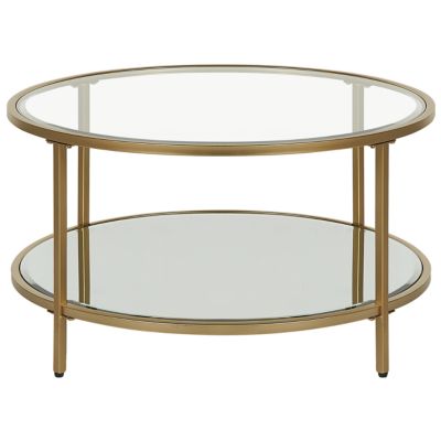 Table basse BIRNEY Verre de sécurité Doré