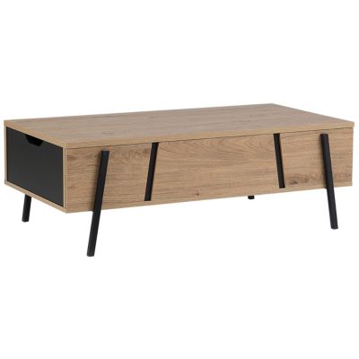 Table basse BLACKPOOL Marron/noir avec rangement