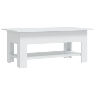 Table basse blanc 102x55x42 cm bois d'ingénierie vidaXL