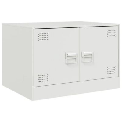Table basse blanc 67x50x44 cm acier vidaXL