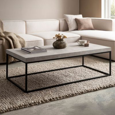 Table Basse Canapé de Salon 120 cm Grande Design Moderne Rectangulaire FineBuy