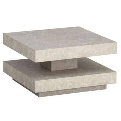 Table Basse Canapé de Salon 60 cm Carré Moderne avec Espace de Rangement FineBuy