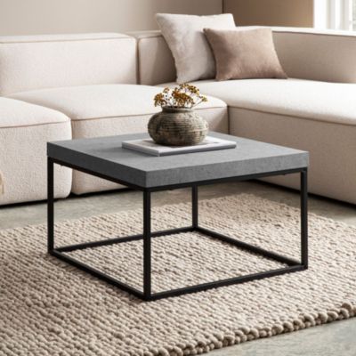 Table Basse Canapé de Salon 60 cm Design Moderne Petite Carrée Métal FineBuy