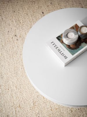 Table Basse Canapé de Salon 60 cm Petite Ronde Moderne Blanc Brillante FineBuy