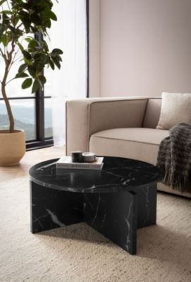 Table Basse Canapé de Salon 70 cm Grande Ronde Moderne Contemporain FineBuy