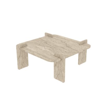 Table basse carrée aux bords arrondis L90 cm NOMA