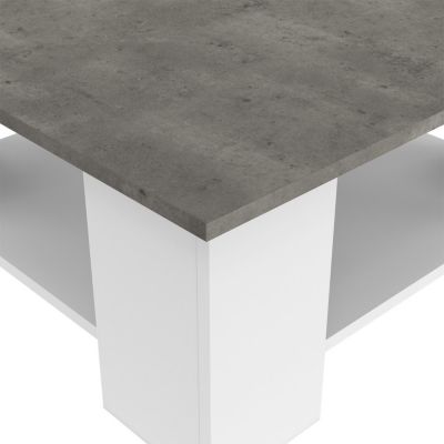 Table Basse Relaxdays Effet Béton - Gris Clair, 90x55x45 Cm, MDF, Neuve