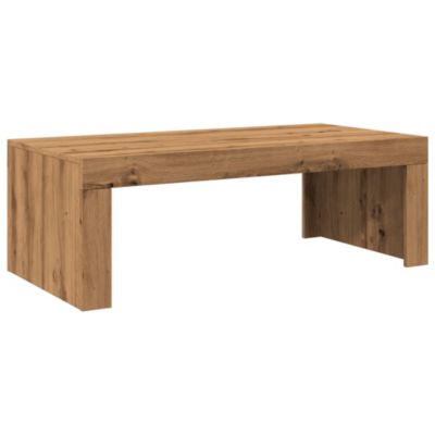 Table basse chêne artisanal 102x50x35 cm bois d'ingénierie vidaXL