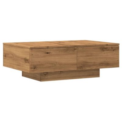 Table basse chêne artisanal 90x60x31 cm bois d'ingénierie vidaXL