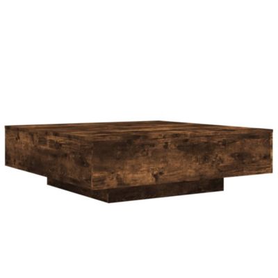 Table basse chêne fumé 100x100x31 cm bois d'ingénierie vidaXL