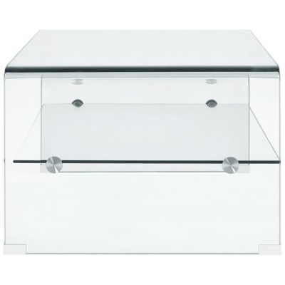 Table basse Clair 98x45x31 cm Verre trempé vidaXL