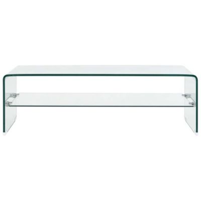 Table basse Clair 98x45x31 cm Verre trempé vidaXL
