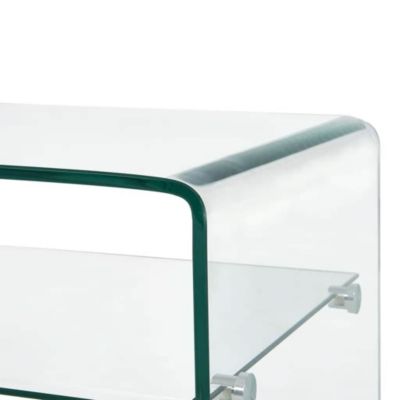 Table basse Clair 98x45x31 cm Verre trempé vidaXL