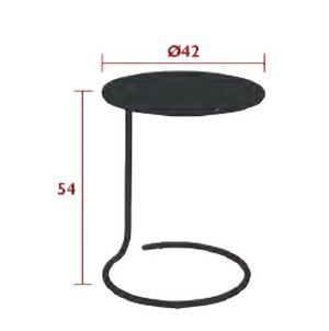 Table basse COOLSIDE en acier coloris Bleu Acapulco Ø.42 x H.54 cm