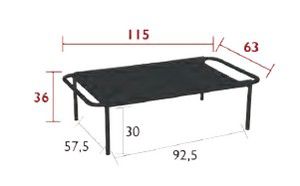 Table basse COOLSIDE en acier coloris Bleu Acapulco L.115 x H.36 cm