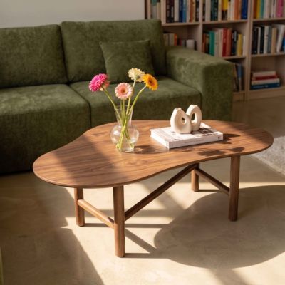 Table basse décor mélaminé marron  Oviala