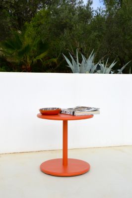 Table basse de jardin aluminium Pop terracotta Arcane H.44 cm
