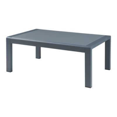 Table basse de jardin Avise verre trempé 100 x 60 x 40 cm anthracite casa.pro