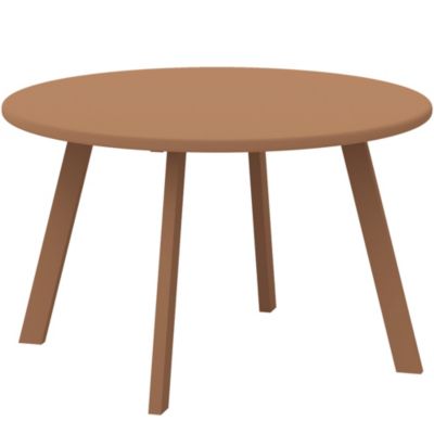 Table basse de jardin d'appoint style nordique dia. 70 x 42H cm métal époxy
