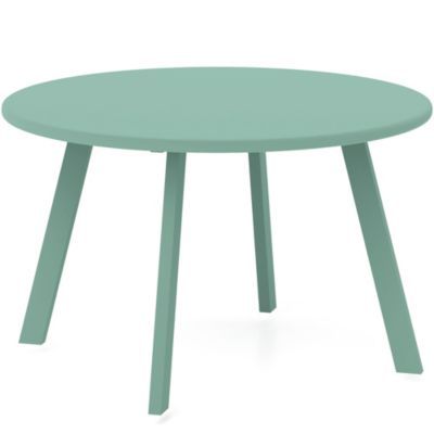 Table basse de jardin d'appoint style nordique dia. 70 x 42H cm métal époxy