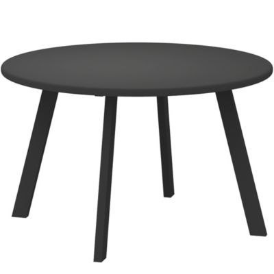Table basse de jardin d'appoint style nordique dia. 70 x 42H cm métal époxy
