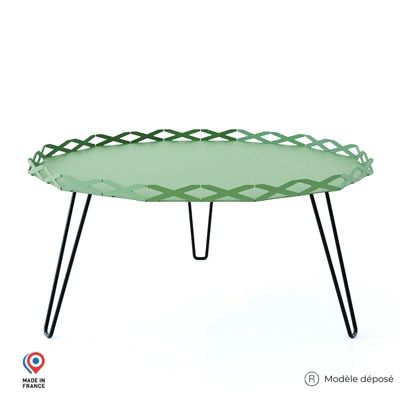 Table basse de jardin en Acier - Aura - vert