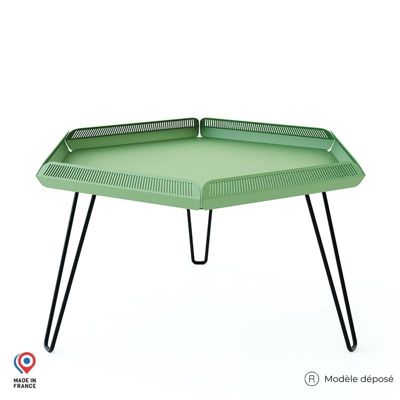 Table basse de jardin en Acier - Céleste - vert