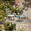 Table basse de jardin en acier GoodHome Vernon vert eucalyptus ø50 cm