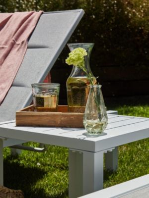 Table basse de jardin en aluminium blanc - Tokyo