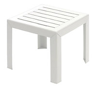 Table basse de jardin en résine Grosfillex Miami 41 x 41 cm blanc