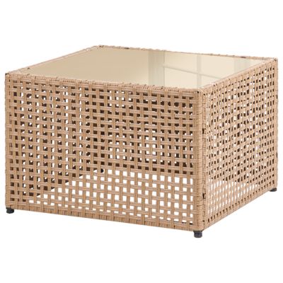 Table basse de jardin OMEGANA 66 cm 66 cm Polyrotin Beige
