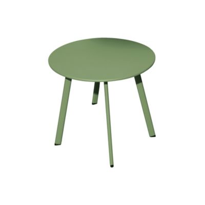 Table basse de jardin ronde en acier amande ProLoisirs Massai ø50 cm
