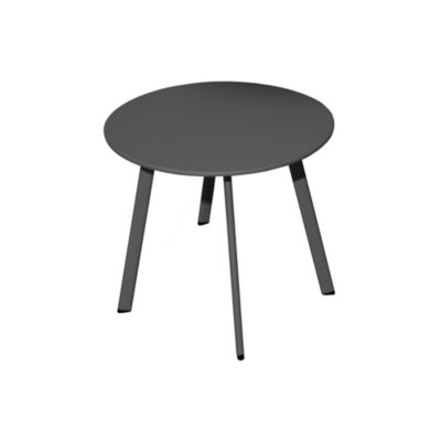 Table basse de jardin ronde en acier graphite ProLoisirs Massai ø40 cm