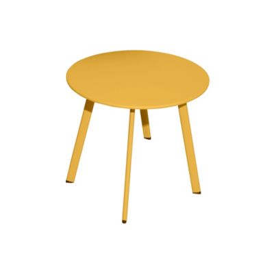 Table basse de jardin ronde en acier miel ProLoisirs Massai ø50 cm