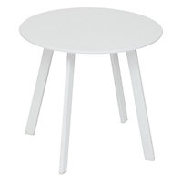 Table basse de jardin Saona acier blanc Ø50 x H.45 cm