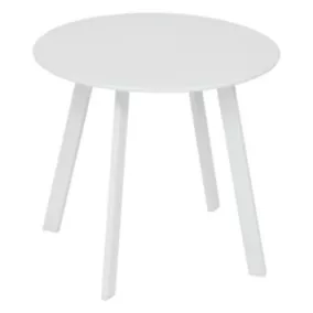 Table basse de jardin Saona acier blanc Ø50 x H.45 cm