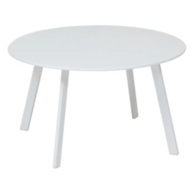 Table basse de jardin Saona acier blanc Ø70 x H.39 cm