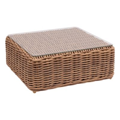 Table basse de jardin Savinia coloris tahini Hespéride L.80 x l.82 x H.32 cm