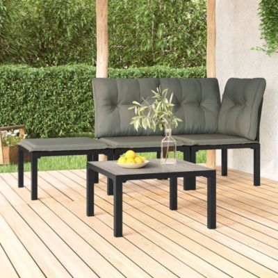 Table basse de jardin,Table Salon,Table d'appoint gris 55x55x31 cm DPC et acier