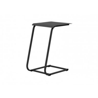 Table basse de jardin Violette II en acier coloris gris graphite L.35 x l.48 x H.52 cm