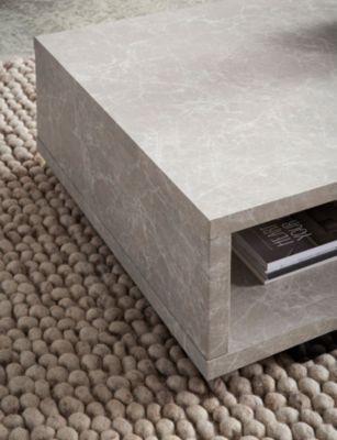 Table Basse de Salon 100 cm Grande Moderne Rangement Rectangulaire FineBuy