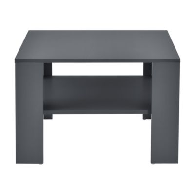 Table Basse De Salon Aachen 60 x 60 x 40 cm Gris Foncé en.casa